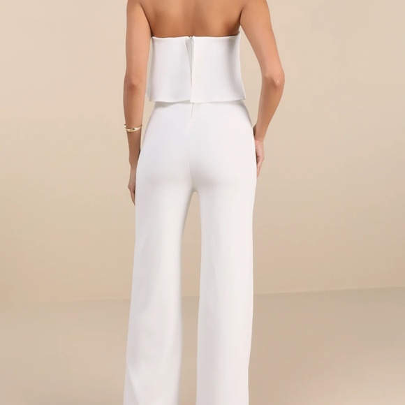 Power of Love White Strapless Jumpsuit - Picture 3 of 5